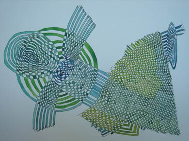 Aquarell auf Papier „Grüne Fee 7307“ 32x24